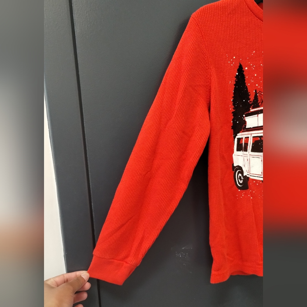 -Old Navy Boy M (8) Red Adventure Car Long  Sleeve Winter Shirt Top Kidcore - Picture 5 of 14